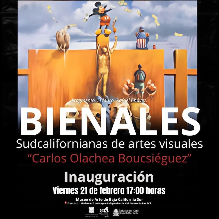 Exhibirán la exposición Bienales Sudcalifornianas de Artes Visuales «Carlos Olachea Boucsiéguez»