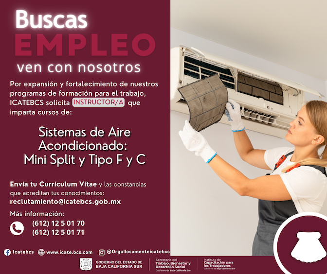 Convoca ICATEBCS a sumarse al padrón de instructoras e instructores