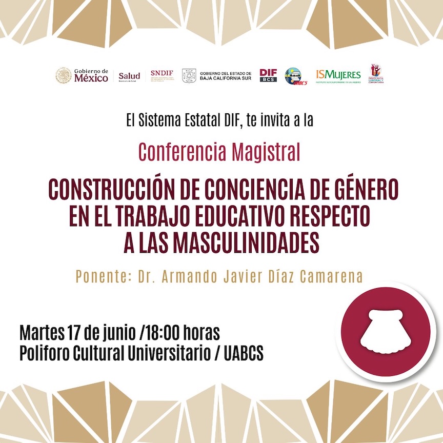 Invita el Sistema DIF BCS a una conferencia sobre masculinidades