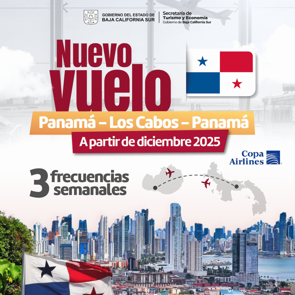 Consolida BCS su conectividad aérea con nueva ruta Los Cabos-Panamá