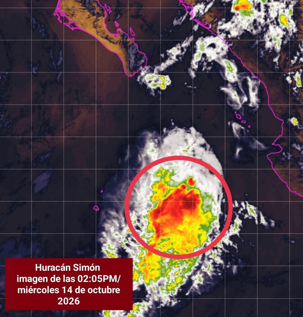 Huracán Simon se debilita; se localiza a 435 km de Cabo San Lucas: Protección Civil